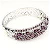 Image 2 : Natural Raspberry Pink Rhodolite  Garnet Bangle