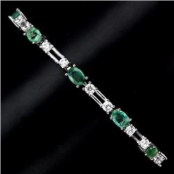 Natural Green Emerald 58.28 Carats Bracelet