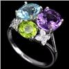 Image 1 : Natural Multi Gemstone Ring