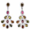 Image 1 : NATURAL MULTI COLOR TOURMALINE EARRING