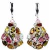 Image 1 : NATURAL AAA MULTI COLOR TOURMALINE EARRINGS