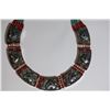 Image 1 : Tibet Hand Made Natural Turquoise & Coral Necklace