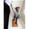 Image 4 : Bronze Paper Boy Statue, "Extra! Extra!" by Becky Eiker 11"H x 6"W x 4"L - with plaque signature $45
