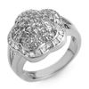 Image 1 : 1.50 CTW Yellow Sapphire & Diamond Ring 14K White Gold - REF-81M8F - 10406