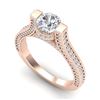 Image 1 : 2 CTW VS/SI Diamond Micro Pave Ring 18K Rose Gold - REF-290M9F - 36948