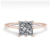 Image 1 : 1.0 CTW VS/SI Princess Diamond Solitaire Engagement Ring Size 7 18K Rose Gold - REF-287H4M - 35894
