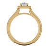 Image 4 : 1.41 CTW Princess VS/SI Diamond Solitaire Micro Pave Ring 18K Yellow Gold - REF-200M2F - 37180