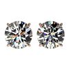 Image 1 : 2.50 CTW Certified H-SI/I Quality Diamond Solitaire Stud Earrings 10K Rose Gold - REF-435M2F - 33101