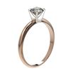 Image 4 : 0.75 CTW Certified H-SI/I Quality Diamond Solitaire Engagement Ring 10K Rose Gold - REF-118M2F - 328