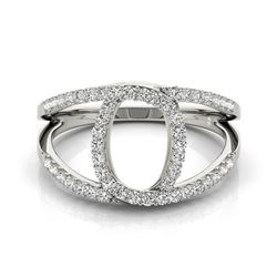 0.65 CTW Certified VS/SI Diamond Fashion Ring 18K White Gold - REF-80F9N - 28277