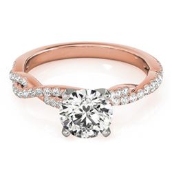 0.75 CTW Certified VS/SI Diamond Solitaire Ring 18K Rose Gold - REF-112Y4X - 27844