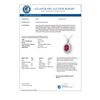 Image 3 : 10.81 CTW Ruby & Diamond Pendant 18K White Gold - REF-263H6M - 12987