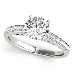 1.50 CTW Certified VS/SI Diamond Solitaire Ring 18K White Gold - REF-381X8R - 27468