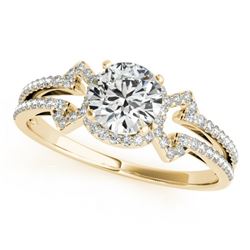 0.90 CTW Certified VS/SI Diamond Solitaire Ring 18K Yellow Gold - REF-152K7W - 27968