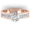 1.75 CTW Certified VS/SI Diamond Solitaire Art Deco Ring 14K Rose Gold - REF-422V4Y - 30349