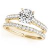 1.38 CTW Certified VS/SI Diamond Solitaire 2Pc Wedding Set 14K Yellow Gold - REF-152K9W - 31699