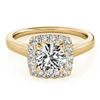 1.37 CTW Certified VS/SI Diamond Solitaire Halo Ring 18K Yellow Gold - REF-393X5R - 26283