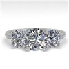 Image 1 : 2 CTW VS/SI Diamond Past Present Future Designer Ring 14K White Gold - REF-473M6F - 38491