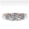 Image 1 : 1 CTW Solitaire Past Present Future VS/SI Diamond Ring 18K Rose Gold - REF-157R5K - 35903