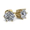 0.50 CTW VS/SI Diamond Stud Solitaire Earrings 18K Yellow Gold - REF-58X2R - 35815