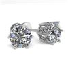 2.03 CTW Certified VS/SI Diamond Stud Solitaire Earrings 18K White Gold - REF-497Y2X - 35847