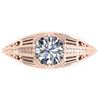 1 CTW Solitaire Certified VS/SI Diamond Ring 14K Rose Gold - REF-279A2V - 38533