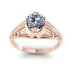 Image 4 : 1 CTW Solitaire Certified VS/SI Diamond Ring 14K Rose Gold - REF-279A2V - 38533