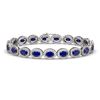 15.2 CTW Sapphire & Diamond Bracelet White Gold 10K White Gold - REF-244F2N - 40457