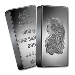 One piece 1 kilo 0.999 Fine Silver Bar PAMP Suisse Fortuna-60721