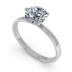 0.50 CTW Certified VS/SI Diamond Engagement Ring Martini 14K White Gold - REF-69M2F - 38323