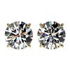 Image 1 : 2.59 CTW Certified H-SI/I Quality Diamond Solitaire Stud Earrings 10K Yellow Gold - REF-435M2F - 366
