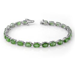10.50 CTW Emerald Bracelet 10K White Gold - REF-72H7M - 14267