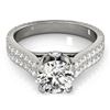 1.61 CTW Certified VS/SI Diamond Pave Ring 18K White Gold - REF-402H2M - 28097