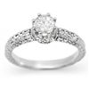 1.0 CTW Certified VS/SI Diamond Solitaire Ring 18K White Gold - REF-129H3M - 13701