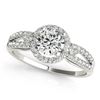 1 CTW Certified VS/SI Diamond Solitaire Halo Ring 18K White Gold - REF-192W7H - 26805