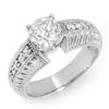1.26 CTW Certified VS/SI Diamond Ring 14K White Gold - REF-283Y5X - 11541
