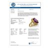 Image 3 : 13.03 CTW Amethyst & Diamond Ring 10K Yellow Gold - REF-45M5F - 14131