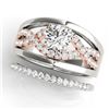 Image 1 : 1.79 CTW Certified VS/SI Diamond Solitaire 2Pc Set 14K White & Rose Gold - REF-532R4K - 31956