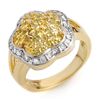 Image 2 : 1.50 CTW Yellow Sapphire & Diamond Ring 14K Yellow Gold - REF-81W8H - 10407