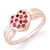 Image 1 : 0.40 CTW Pink Sapphire Ring 18K Rose Gold - REF-38M2F - 13645