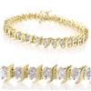 Image 1 : 4.0 CTW Certified VS/SI Diamond Bracelet 10K Yellow Gold - REF-268M2F - 13014