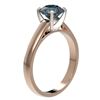 Image 4 : 1.46 CTW Certified Intense Blue SI Diamond Solitaire Engagement Ring 10K Rose Gold - REF-210M2F - 36