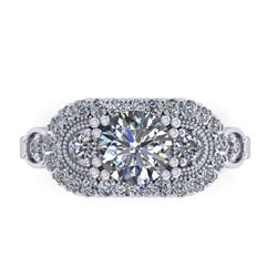 1.75 CTW Solitaire Certified VS/SI Diamond Ring 14K White Gold - REF-450H7M - 38550