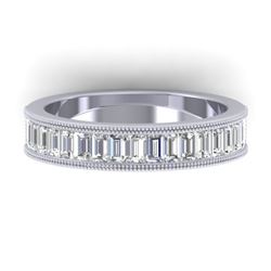 1.50 CTW Baguette Certified VS/SI Diamond Art Deco Eternity 14K White Gold - REF-161R8K - 30318