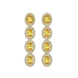 5.4 CTW Fancy Citrine & Diamond Earrings Yellow Gold 10K Yellow Gold - REF-102R2K - 40546