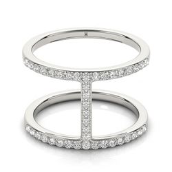 0.50 CTW Certified VS/SI Diamond Fashion Ring 18K White Gold - REF-85W5H - 28257