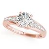 Image 1 : 1.40 CTW Certified VS/SI Diamond Solitaire Ring 18K Rose Gold - REF-382H5M - 27610