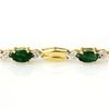 Image 2 : 2.70 CTW Emerald Bracelet 10K Yellow Gold - REF-45N5A - 11782