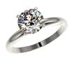 Image 2 : 2 CTW Certified H-SI/I Quality Diamond Solitaire Engagement Ring 10K White Gold - REF-615M2F - 32932