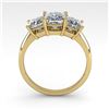 Image 4 : 2.0 CTW Princess VS/SI Diamond 3 Stone Designer Ring 18K Yellow Gold - REF-390R2K - 32473